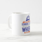 Laufend - Sloth Running Team Kaffeetasse (Vorderseite Links)