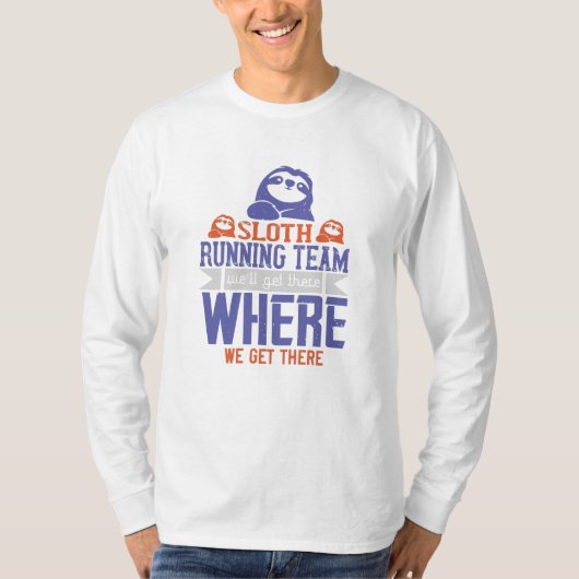 Laufend - Sloth Running Team T-Shirt (Vorderseite)
