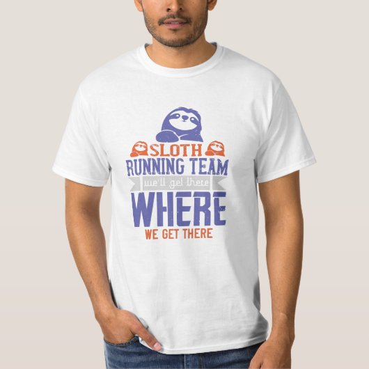 Laufend - Sloth Running Team T-Shirt (Vorderseite)