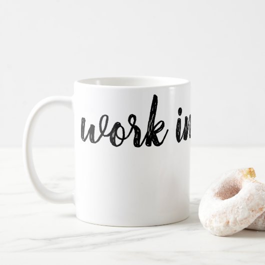 laufende Arbeiten Kaffeetasse (Mit Donut)