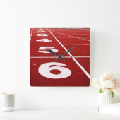 Laufende Bahn Quadratische Wanduhr (Zuhause)