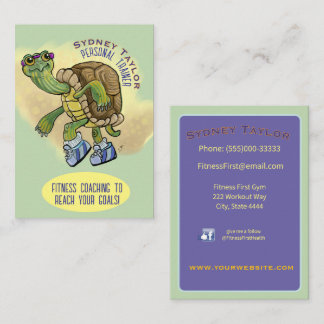 Laufende Bemalte Schildkröte Visitenkarte