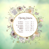 Laufende Blume - Öffnungszeiten des Fensters Fensteraufkleber (Blatt 3)