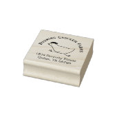 Laufende Chicken-Firmenlogo-Adresse Eierkarton Gummistempel (Stempel)