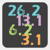 Laufende Entfernungen Sticker (Vorderseite)