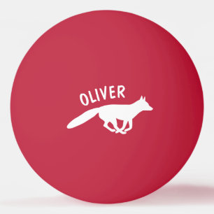 Laufende Fox-Silhouette Wildlife Personalisiert Tischtennisball