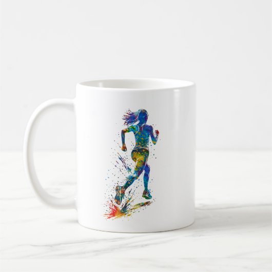 Laufende Frau Kaffeetasse (Links)