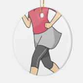 Laufende Frau Keramikornament (Links)