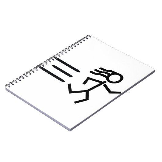 Laufende Frau Notizblock (Linke Seite)