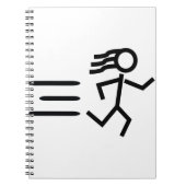 Laufende Frau Notizblock (Vorderseite)