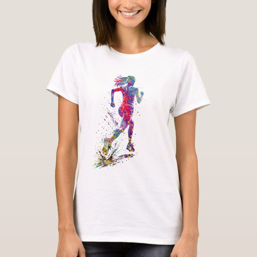 Laufende Frau T-Shirt (Vorderseite)