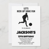 Laufende Fußball-Geburtstagseinladungen Einladung (Vorderseite)