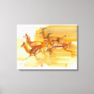 Laufende Gazellen 2010 Leinwanddruck