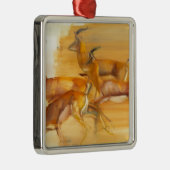 Laufende Gazellen 2010 Silbernes Ornament (Rechts)