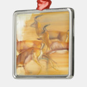 Laufende Gazellen 2010 Silbernes Ornament (Links)