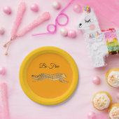 Laufende Gepard-Papierplatten "Sei Frei" Pappteller (Party)
