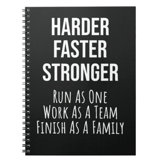 Laufende Geschenke Team Runners Cross Country Athl Notizblock (Vorderseite)