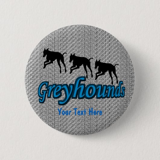 Laufende Greyhounds-Dog-Taste Button (Vorderseite)