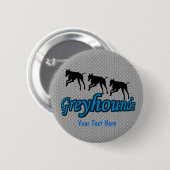 Laufende Greyhounds-Dog-Taste Button (Vorne & Hinten)