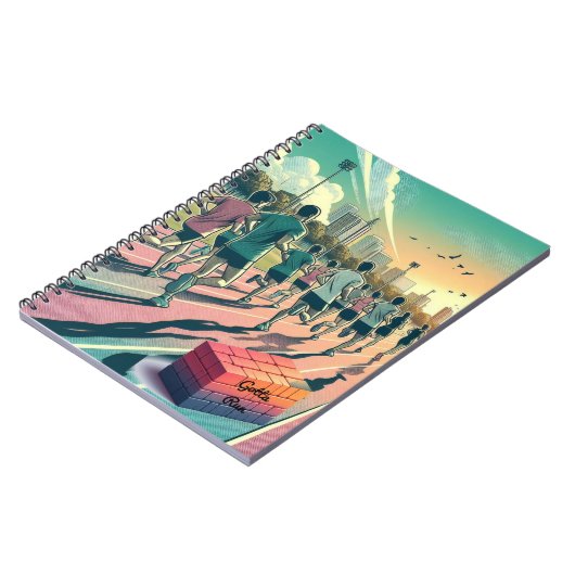 Laufende Gruppe trifft auf Gotta Run Notizblock (Linke Seite)