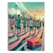 Laufende Gruppe trifft auf Gotta Run Notizblock (Vorderseite)