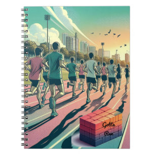 Laufende Gruppe trifft auf Gotta Run Notizblock
