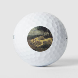 Laufende Hunde (Beagles) (von Constant Troyon) Golfball