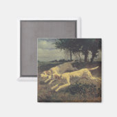 Laufende Hunde (Beagles) (von Constant Troyon) Magnet (Vorderseite/Rückseite)