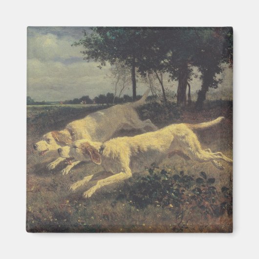 Laufende Hunde (Beagles) (von Constant Troyon) Magnet (Vorne)