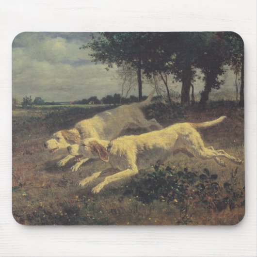 Laufende Hunde (Beagles) (von Constant Troyon) Mousepad (Vorne)