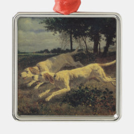 Laufende Hunde (Beagles) (von Constant Troyon) Ornament Aus Metall