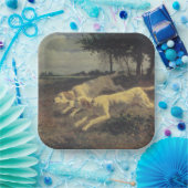 Laufende Hunde (Beagles) (von Constant Troyon) Pappteller (Party)