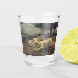 Laufende Hunde (Beagles) (von Constant Troyon) Schnapsglas