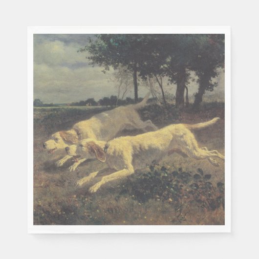 Laufende Hunde (Beagles) (von Constant Troyon) Serviette (Vorderseite)