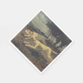 Laufende Hunde (Beagles) (von Constant Troyon) Serviette (Ecke)