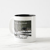 Laufende Hunde-Tasse Zweifarbige Tasse (Vorderseite Links)