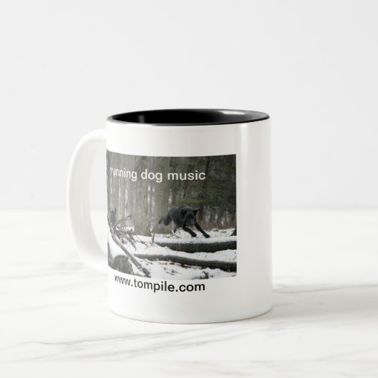 Laufende Hunde-Tasse Zweifarbige Tasse (Vorderseite Links)