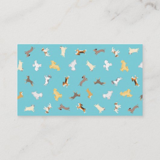 Laufende HundeVisitenkarte Visitenkarte (Rückseite)