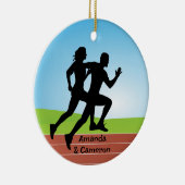 Laufende Joggen Couple Design Ornament (Rechts)