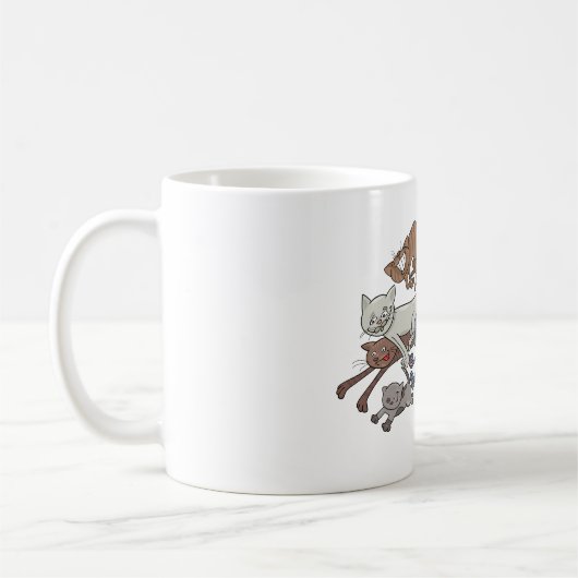 Laufende Katzen Kaffeetasse (Links)