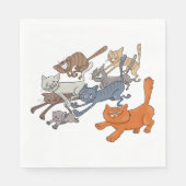 Laufende Katzen Serviette (Vorderseite)