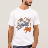 Laufende Katzen T-Shirt (Vorderseite)