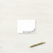 Laufende Katzenpost-itanmerkungen Post-it Klebezettel (Auf Schreibtisch)