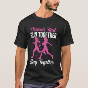 Laufende Läufer Halbmarathon Kumpels Beste Freundi T-Shirt