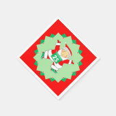 Laufende Läufer Weihnachtsfeier Serviette (Ecke)