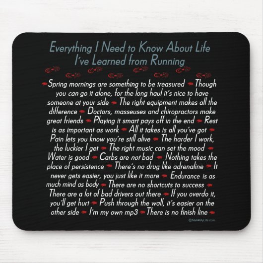 Laufende Leben-Lektionen Mousepad (Vorne)