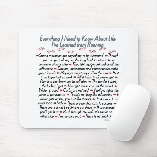 Laufende Leben-Lektionen Mousepad (Mit Mouse)