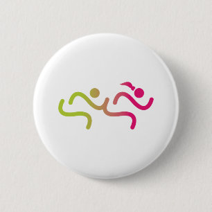 Laufende Mädchen für immer Button