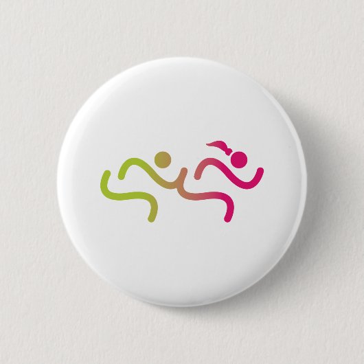 Laufende Mädchen für immer Button (Vorderseite)