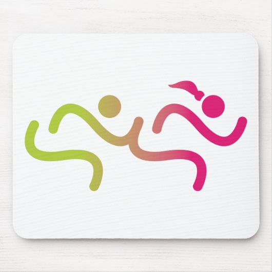 Laufende Mädchen für immer Mousepad (Vorne)